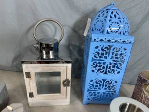 Large Lot of Lanterns and Battery Powered Candles