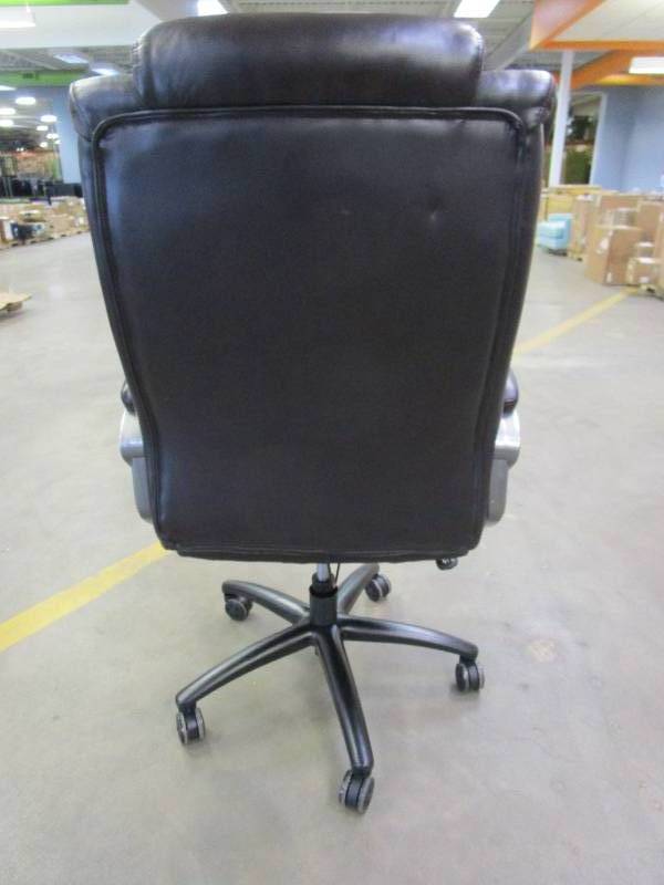 VANBOW Office Chair Brown Leather Memory Foam Adjustable Lumbar