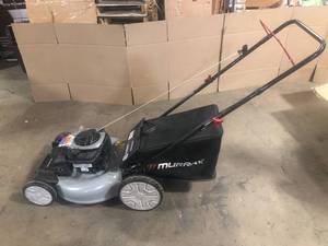21 in. 140 cc Briggs and Stratton Walk Behind Gas Push Lawn Mower with Height Adjustment and with Mulch Bag by Murra Customer Returns See Pictures