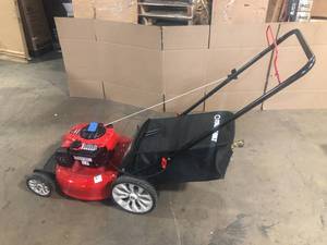 21in. 140cc Briggs & Stratton Gas Push Lawn Mower with Rear bag and Mulching Kit Included by Troy-Bilt Customer Returns See Pictures