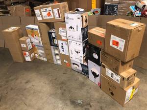 Lot of Mixed Lighting Ceiling Fans  Customer Returns See Pictures