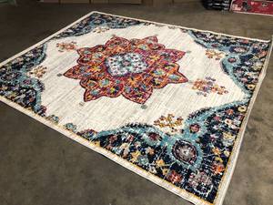 Aurora Multicolored 8 ft. x 10 ft. Medallion Area Rug by StyleWell  Customer Returns See Pictures