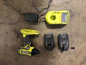 ONE 18V Cordless 14 in. Impact Driver Kit with (2) 1.5 Ah Batteries and Charger by RYOBI Customer Returns See Pictures