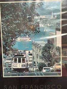 lot 21 image: San Francisco Framed Poster Art