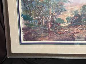 lot 22 image: Colorful Forest Framed Artwork
