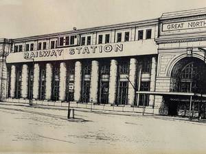 lot 25 image: 1982 Railway Station Artwork by John Cartwright