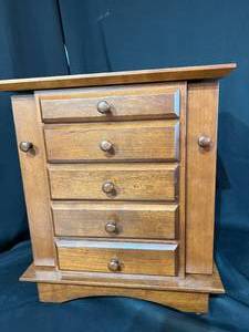 lot 51 image: Wood Jewelry Cabinet