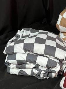 lot 63 image: Checkered Chair & Couch Covers
