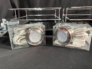 lot 121 image: Sliding Kitchen Shelving Hardware, Gransta Display Lights
