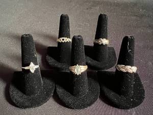 lot 152 image: 925 Sterling Silver Rings