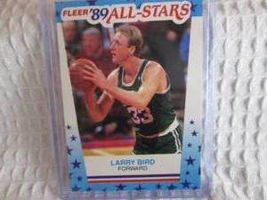lot 12 image: 1989 & 1990 Fleer Larry Bird All St...