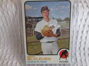 lot 19 image: 1973 Topps Bert Blyleven Card...