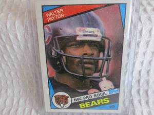 lot 24 image: 1984 Topps Walter Payton Card...