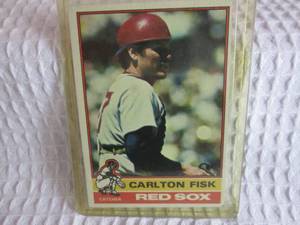 lot 35 image: 1976 Topps Carlton Fisk Card...