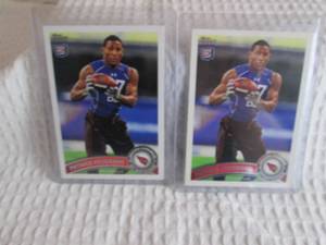 lot 39 image: 2 2011 Topps Patrick Peterson Rooki...