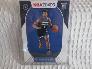 lot 50 image: 2020 Hoops Anthony Edwards Rookie C...