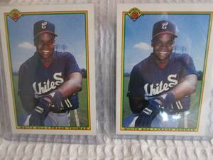 lot 56 image: 2 1990 Bowman Frank Thomas Rookie C...