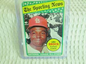 lot 59 image: 1969 Topps Lou Brock All Star Card...