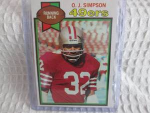 lot 64 image: 1979 Topps O.J. Simpson Card...