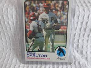 lot 69 image: 1973 Topps Steve Carlton Card...