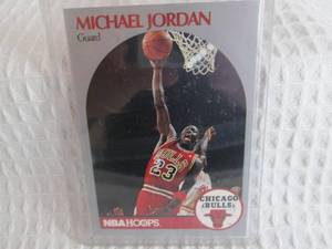lot 102 image: 1990 -91 Hoops Michael Jordan Card...