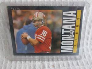 lot 107 image: 1985 Topps Joe Montana Card...