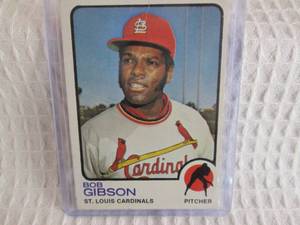 lot 108 image: 1973 Topps Bob Gibson Card...