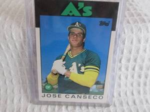 lot 116 image: 1986 Topps Jose Canseco Rookie Card...