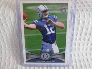 lot 120 image: 2012 Topps Andrew Luck Rookie Card...