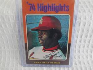 lot 151 image: 1975 Topps Lou Brock Card...