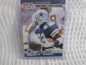 lot 155 image: 1990 Proset Emmitt Smith Rookie Car...