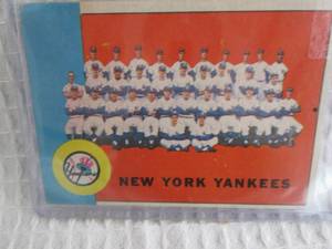 lot 158 image: 1963 Topps New York Yankees Team Ca...