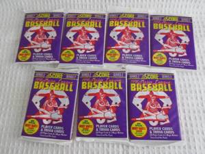 lot 165 image: 7 1991 Score Series 2 Baseball Pack...