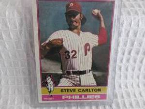 lot 169 image: 1976 Topps Steve Carlton Card...