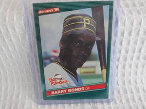 lot 170 image: 1986 Donruss Barry Bonds Rookie Car...