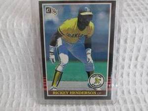 lot 185 image: 1985 Donruss Rickey Henderson Card...
