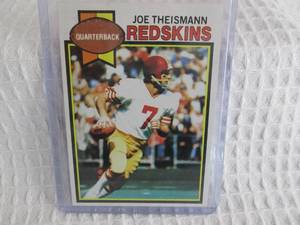 lot 186 image: 1979 Topps Joe Theismann Card...