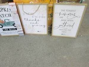 lot 343 image: 3 Reversible Wall Signs...