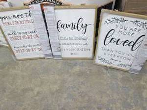lot 348 image: 3 Reversible Wall Signs...