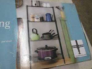 lot 381 image: Honey-Can-Do 4-Tier Shelving Rack o...