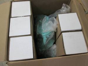 lot 418 image: Box of Bemis Suction Canisters...