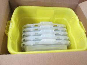 lot 426 image: Case of 5 BD 19 Gallon Yellow Chemo...