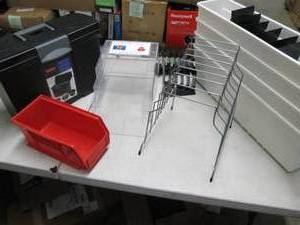 lot 496 image: Box of Bins & Misc Items...