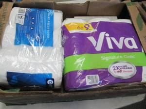 lot 202 image: Flat of Paper Goods...