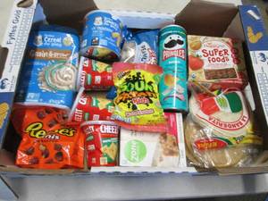 lot 205 image: Flat of Assorted Food Items...