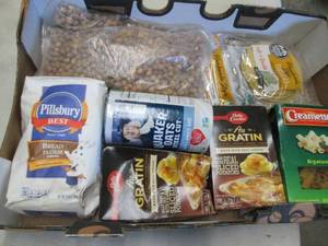 lot 215 image: Flat of Assorted Food Items...