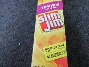 lot 232 image: Box of 24- 0.97 oz Slim Jim Teriyak...