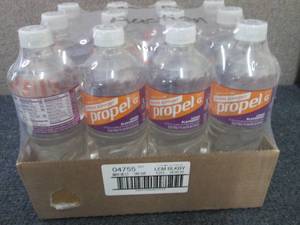 lot 254 image: 12- 24 oz Bottles Propel Lemon Blac...