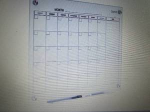 lot 295 image: Quartet Magnetic Whiteboard Calenda...
