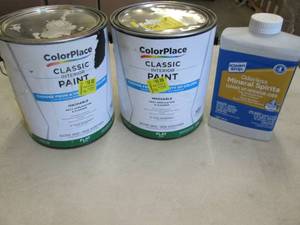 lot 319 image: 2 Gallons Flat Interior Paint, Mine...